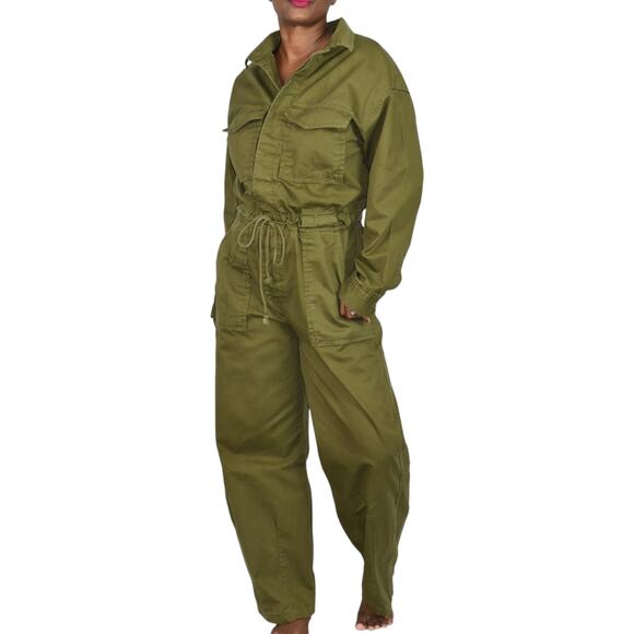 Levis Baggy Surplus Jumpsuit Green Flight Suit Oversized Cotton Coveralls Small - Picture 13 of 13